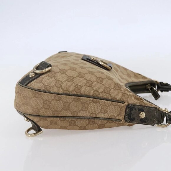 GUCCI GG Canvas Abbey Shoulder Bag Beige Gold - Picture 4 of 16